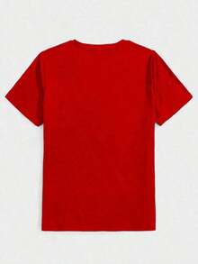 NewSummerCasualCamiseta Casual de Manga Corta con Cuello Redondo y Estampado de Leopardo y Cerezas para Mujer, Ideal para el Verano y el Ocio Diario.-Vintage Street Style Unisex Loose Cotton Short Sleeve Crew Neck T-Shirt - Rojo - Ver 2