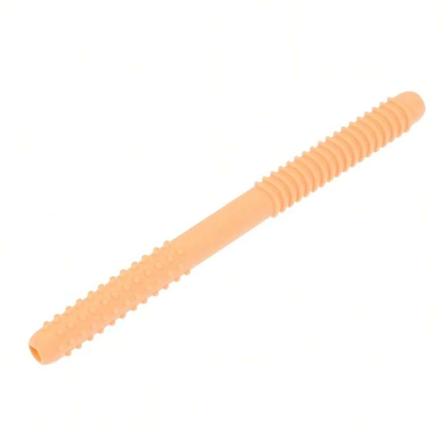 Kid Chewing Tube Voice Therapy Teeth Massager Hollow Molar Straw Handle Baby Oral Muscle Training Toy - Naranja - Ver 1