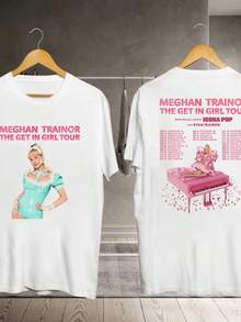 Meg Trainor Shirt  Meg Trainor Tour 2026 Shirt  Meg Trainor Fan Gift  Meg Trainor Merch  Meg Trainor The Get In Girl Tour - White - View 1