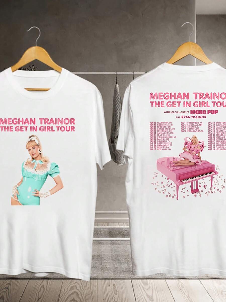 Meg Trainor Shirt Meg Trainor Tour 2026 Shirt Meg Trainor Fan Gift Meg Trainor Merch Meg Trainor The Get In Girl Tour - White - View 1