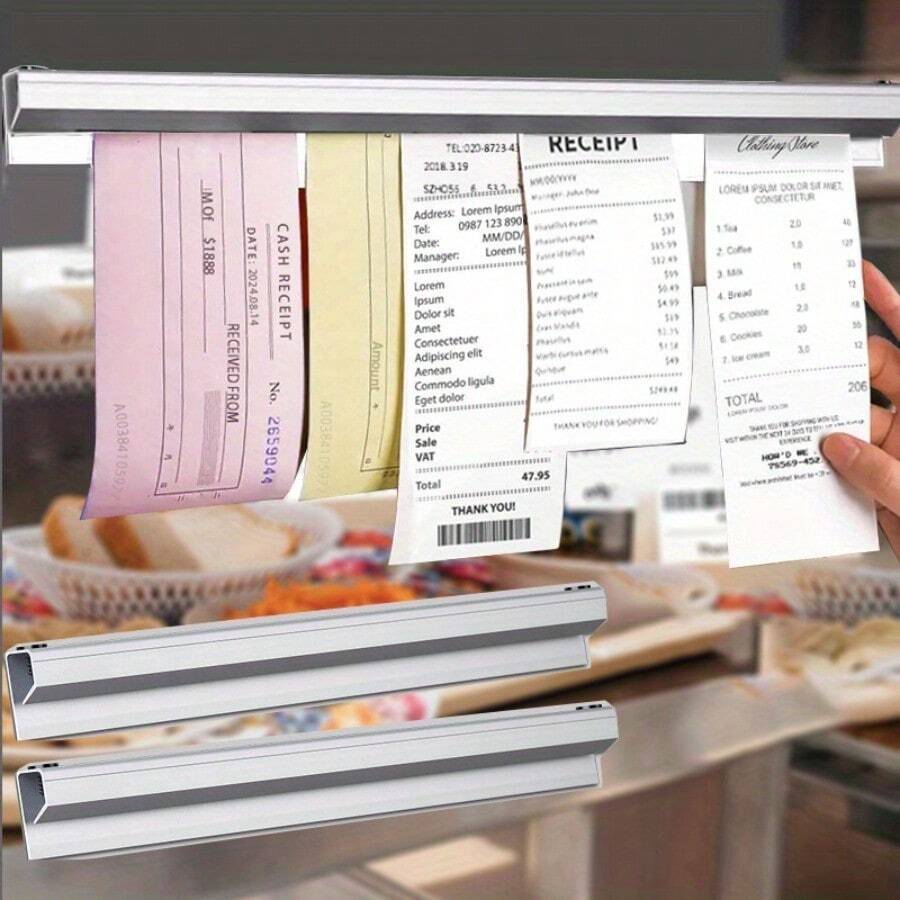 1 kẹp phiếu gọi món mang đi nhà bếp, kẹp phiếu gọi món mang đi nhà hàng, dụng cụ phân loại bằng hợp kim nhôm, không cần đục lỗ và dụng cụ lắp đặt. - Nhiều màu - Xem 1