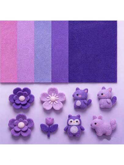 10 miếng vải nỉ thủ công nhiều màu sắc, kích thước 8 x 12 inch/20 x 30 cm, chất liệu nỉ mềm dày dặn, 5 màu sắc để làm đồ thủ công ghép mảnh, may vá, trang trí nhà cửa, tiệc tùng, đồ thủ công mỹ nghệ.