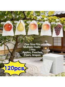 50/120/150 túi bảo vệ trái cây | Túi lưới nylon thoáng khí có dây rút, đặc biệt thích hợp cho nho và táo để ngăn côn trùng và chim chóc. - Nhiều màu - Xem 8