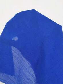 Cubierta Larga De Color Sólido Con División Lateral - Azul - Ver 3