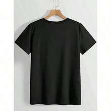 Women's White T-Shirt, 100% Cotton, Loose Fit, With Graphic Print Of Pickles And Pickle Jars - Breathable, Crew Neck, Short Sleeve, For Casual Summer Wear, Machine Washable, Comfortable Everyday T-Shirt | Comfortable T-Shirt - 黑色 - 查看 2