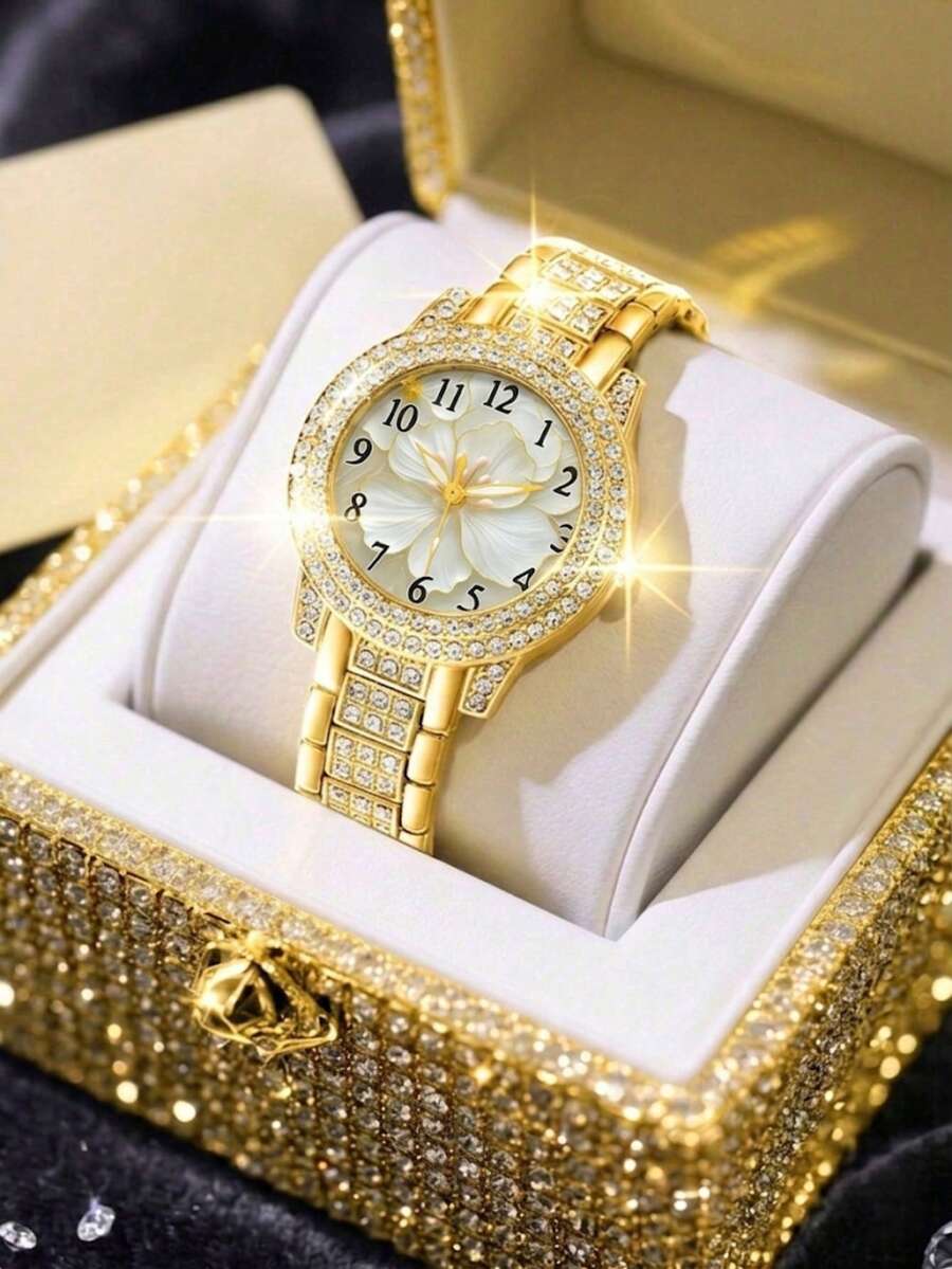 1 chiếc đồng hồ nữ thạch anh tối giản sang trọng, mặt số hoa, thanh lịch và đa năng, phù hợp để đeo hàng ngày, đi nghỉ lễ, dự tiệc, đám cưới, mùa tựu trường, và là món quà lý tưởng cho phụ nữ và bạn bè. - Nhiều màu - Xem 1