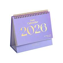 1本2026新款简约创意桌面迷你日历，三角形底座，桌面放置稳固，加厚硬卡纸内页，书写不易洇墨，加大双金属线圈装订，翻页顺畅不卡纸，可用于高考备考倒计时计划本、月历和年历，也可作为办公装饰品、礼品、奖品、办公用品或学习用品（随机印刷）。 - 彩色 - 查看 1