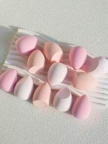 3pcs Random Shape & Color Makeup Sponge, Gourd & Water Drop Angled Makeup Tools Suitable For All Skin Types - Multicolor - View 2