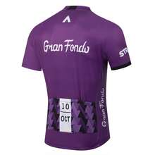 Men's Short Sleeve Cycling Jersey, Bicycle Riding Shirt With 3 Back Pockets, Off-Road Cycling Apparel Uniform Sports Summer - Purple - View 2