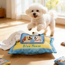 Đồ chơi cho chó hình hộp khăn giấy tương tác màu xanh dương, bền chắc, chống cắn, có giấy bên trong giúp tăng sự hứng thú, giảm sự nhàm chán và hành vi phá hoại, lý tưởng cho chó con và chó cỡ trung bình nuôi trong nhà, hoàn hảo cho việc chơi đùa hàng ngày và là món quà thú vị dành cho người yêu chó vào bất kỳ dịp nào như sinh nhật, Giáng sinh hoặc các ngày lễ dành cho thú cưng. - Màu xanh lam - Xem 1