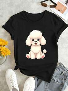 Dam-T-shirts - Svart - Visa 1