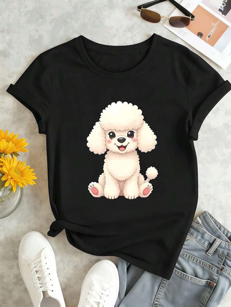 Dam-T-shirts - Svart - Visa 1