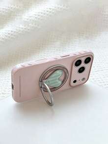Multi-Color Korean Style Heart-Shaped Magnetic Phone Stand, Jewelry Sliding Phone Holder, Slouchy Stand, Smartphone Stand, Smartphone Pendant, Portable Desktop Anti-Slip Design Small Item, Phone Stand, Phone Accessories, Compatible With IPhone 16 Phone Case, 17 Phone Case, Protective Cover Smartphone Stand, Phone Shoulder Bag Strap, Phone Charm, Summer Cool Wind Generator, Lightweight Phone Grip Stand For Phone Case - Multicolor - View 2