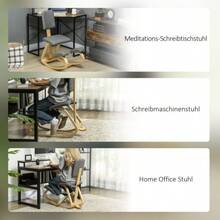 Ergonomic Kneeling Chair, Kneeling Stool, Health Chair For Home, Office, Meditation, Grey - Grey - View 8