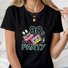 Women'S Fashion T-Shirts, Essentials in The Closet, Comfclothestable in All Seasons - Negro - Ver 1