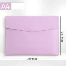1pc Leather A4 Snap Button File Folder, Document Organizer Bag, High Quality Water-Resistant Portfolio For Office, Students, Back To School & Graduation Essentials - A4 - View 16