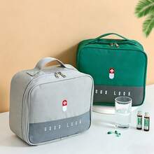 1pc Large Capacity Medicine Storage Bag, Portable First Aid Kit Organizer, Waterproof & Dustproof Multi-Compartment Medical Bag For Home, Travel, Emergency Use - Multicolor - View 6