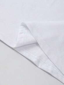 1 Pieza de Camiseta Casual de Moda para Hombres y Mujeres, con Estampado de Flores de Cerezo, Cuello Redondo, Manga Corta, Versátil para Verano y Vacaciones, Fácil de Combinar, para Uso Diario, Estilo Urbano, Atuendo de Vacaciones, Atuendo de Fin de Semana. - Blanco - Ver 5