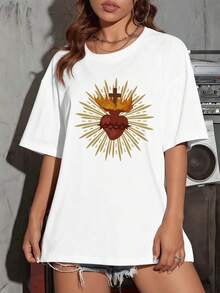 Dam-T-shirts - Vitt - Visa 1