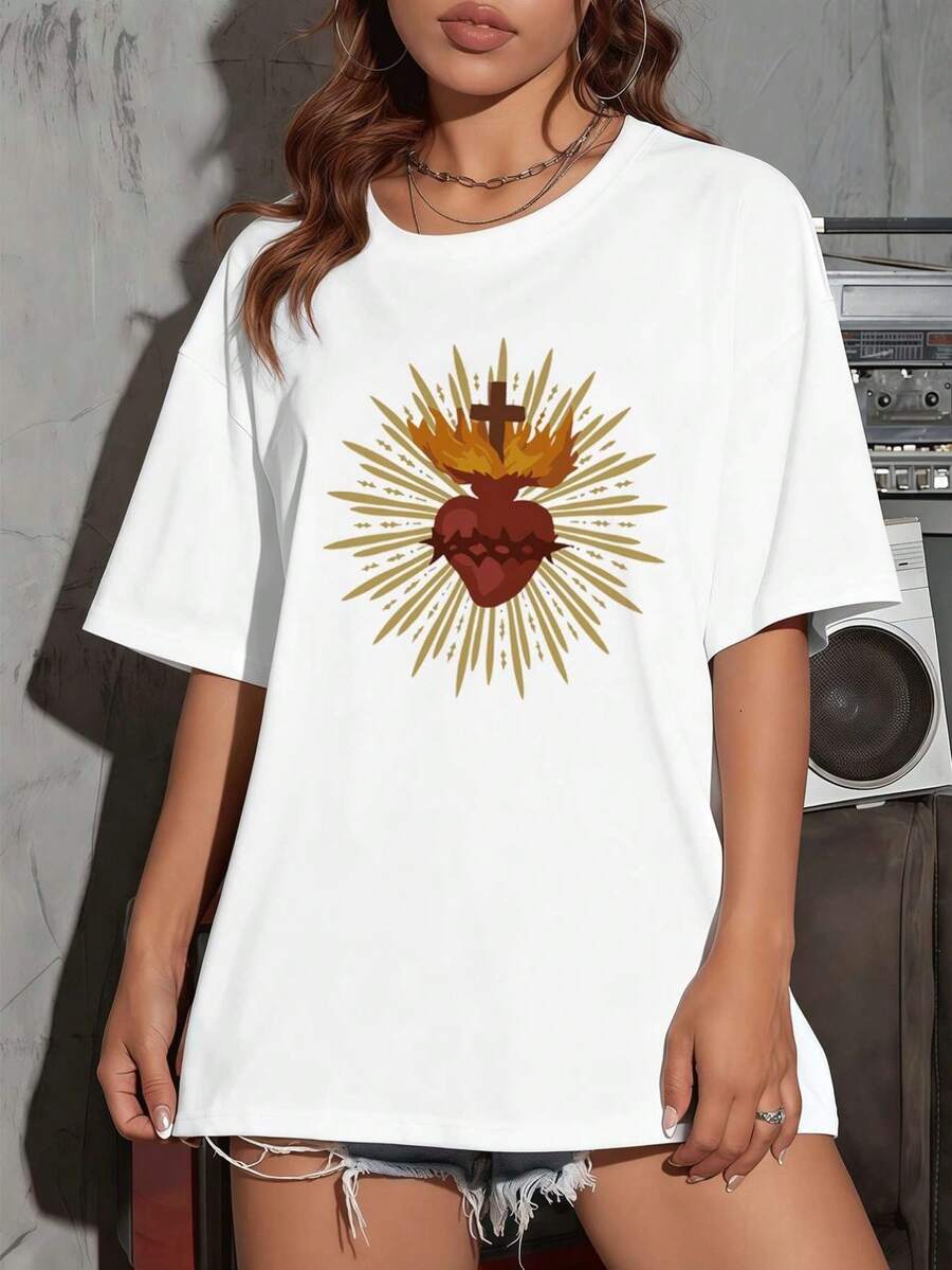Dam-T-shirts - Vitt - Visa 1
