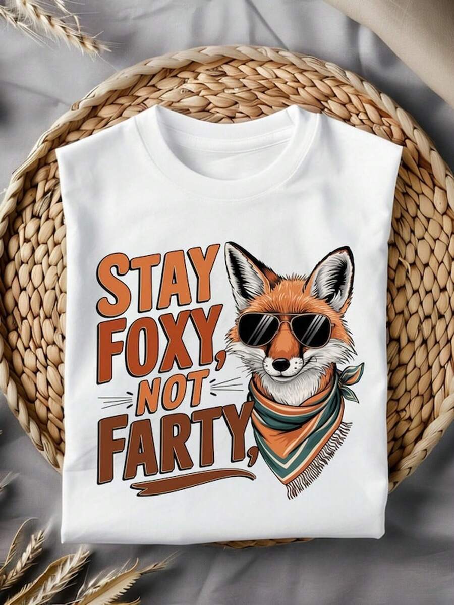 Cool Fox, Funny Fox Quote Design, Stay Foxy Not Farty, R Animal Sublimation, t1rendy HI1PSter Fox Art, desC1Arga D1digital
