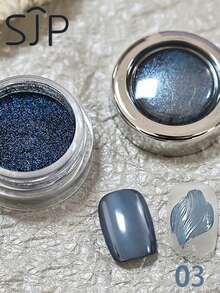 1/6 Buah Set Bubuk Kuku Cermin Bintang Laut Biru, Bubuk Kuku Cermin, Hiasan Seni Kuku DIY, Cocok Untuk Pemula Seni Kuku Dan Alat Kuku - MultiWarna - View 15