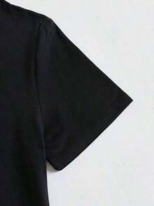 Corte holgado. Diseño adecuado para deportes al aire libre, uso diario, regalos de cumpleaños, regalos de Navidad, regalos de Halloween o como camiseta conmemorativa. Estilo: Camiseta unisex de manga corta, cuello redondo y corte holgado de algodón. 100% algodón puro. - Negro - Ver 5