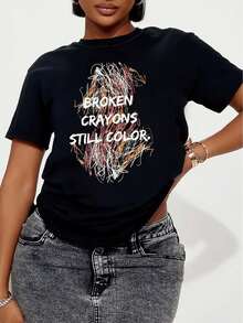 Women T-Shirts - Black - View 1
