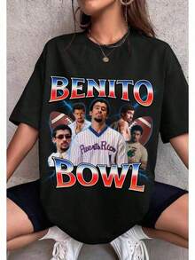 Camiseta gráfica de cuello redondo para hombres con estampado de fútbol, estilo casual, ideal para verano y fiestas de Año Nuevo - Blanco - Ver 8