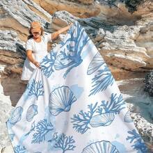 1 tấm trải biển cỡ lớn, nhanh khô, phù hợp cho 1-3 người lớn - Chất liệu polyester nhẹ và bền - Hoàn hảo cho du lịch, cắm trại, leo núi và thời gian thư giãn trên bãi biển, thảm trải biển, tấm phủ đất cắm trại. - Muối biển vỏ sò xanh - Xem 6