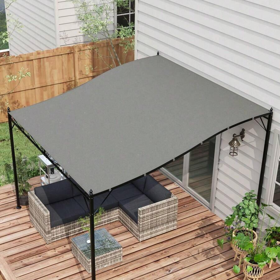 Outsunny Pergola Canopy Replacement For Outsunny 84C-038 Series, Dark Gray - Xám đậm - Xem 1
