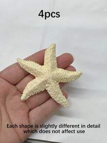 4件套逼真树脂海星摆件，多色人造海星装饰，水族箱鱼缸造景装饰，适用于家居花园婚礼餐桌布置DIY工艺品 - 仿真海星 - 查看 10