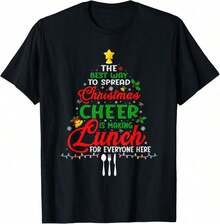 GiftGiftLunch Camiseta de Trabajadora de Cafetería con Moño Desordenado SoftSoft - Negro 8 - Ver 6