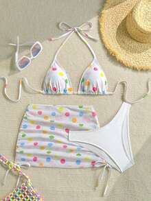 Conjunto de traje de baño de vacaciones para mujer, conjunto de vacaciones de verano para mujer, conjunto de playa para mujer - Multicolor 8 - Ver 8
