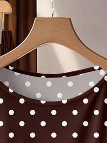 Conjunto de 2 piezas de blusa con lazo y pantalones de pierna recta para mujer - Multicolor 3 - Ver 3