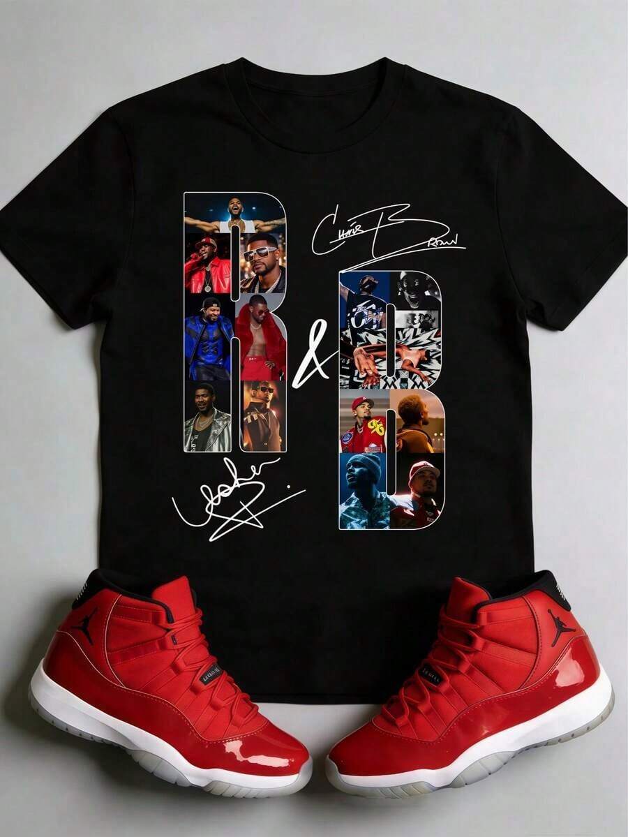 RB Live Concert Music Festival Support Tee MensWomensSportsLeisure Y2k Summer Vacation Clothes Tour Shirt Graphic 100 Cotton HeavyweightGifts For Men - 黑色 2 - 查看 1