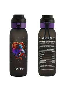 1 Sports Water Bottle, With 1 Random Flavor Pod, 33.81 Oz (Approx. 1000 Ml) Capacity, Compatible With 0 Sugar 0 Calorie Flavor Pods, Can Be Used As A Christmas Gift, Valentine's Day Gift, Or Birthday Gift. - Black - View 15