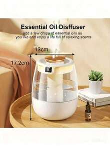 2.2L Bedroom Home Electric Aroma Diffuser, Essential Oil Humidifier, USB Powered, Top Fill, Suitable For Large Rooms, Digital Display, Night Light, 3 Mist Modes, Auto Shut-Off, Quiet Operation - Multicolor - View 5