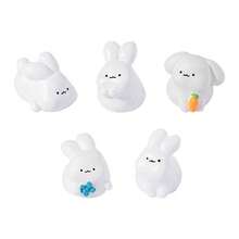 5pcs Cute Mini Rabbit Micro Landscape Decor, Creative Car Interior Ornament, Desktop Decoration, DIY Office Accessory - Bunny - View 8