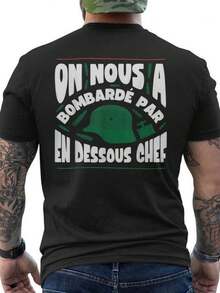 "We Were Bombarded From Below" Chef 7th Company T-Shirt – Rückendruck – Herren-T-Shirt – 100 % Baumwolle – Rundhalsausschnitt – Bequemes und atmungsaktives Material – Kurzarm-T-Shirt – Lässige Passform, urbaner Stil, Streetstyle, Grafikprint, leichtes Basic-Shirt, ideal für Modebegeisterte und alle, die es lässig mögen. Locker und bequem. - Zurück - Übersicht 6