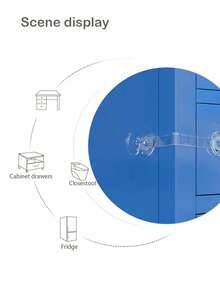 12pcs/10pcs/8pcs/4pcs Baby Safety Locks, Multi-Functional Bidirectional Opening Safety Locks, Child Safety Locks, Cabinet Refrigerator Locks, Window Locks, Refrigerator Door Safety Locks, Freezer Locks, Invisible Cabinet Locks, Anti-Pinch Child Safety Locks - Multicolor - View 5