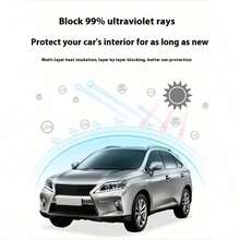 Foldable Windshield Sun Shade, Front Window Sunshade, Blocks UV Rays To Keep Your Car Cool, Universal Thick Sunscreen Board For Car Interior Shading And Cooling - A - View 7