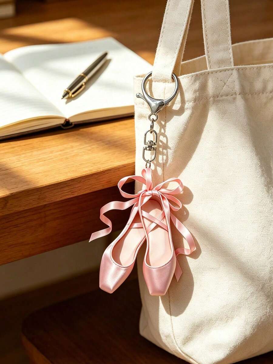 2D 粉色芭蕾舞鞋吊飾蝴蝶結鑰匙圈,芭蕾舞鞋蕾絲設計,優雅舞者禮物,可用於手提包、背包配件,芭蕾情侶紀念品,母親節禮物,亦適合掛在背包、手提包、車鑰匙、門鑰匙,適用於約會、學習、工作、通勤、手機配件、婚禮季、伴娘禮物、新娘禮物、情侶、母親節等場合 - 多色 - 查看 1