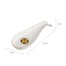 Baroni Home Poggiamestoli Decorato in Ceramica, Accessorio da Cucina Colorato Resistente, Linea Domus, 8x22x3 cm - Poggiamestoli - Visualizzare 3