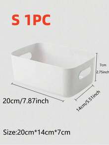 Large Capacity Portable Desktop Makeup & Sundries Storage Basket - Multifunctional Plastic Container With Carrying Handle, Desktop Plastic Box, Bathroom Cosmetic Organizer, Bedroom/Cabinet Storage Box - Multicolor - View 12