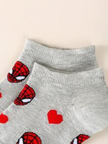 Bộ 3/6 đôi tất cổ ngắn hình trái tim Marvel Spider-Man. - Nhiều màu - Xem 10