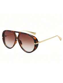 SeeBand Fashion Aviator For Women And Men, Retro Oversized Round Glasses, Retro Shield Large Frame Fashion Glasses, European And American Style Fashion Glasses, Outdoor Travel And Street Style Accessories, Fashion Glasses For Women, Autumn/Winter Clothing, Beach Accessories, Retro Y2K Basic Business Casual Gift - Multicolor - View 20