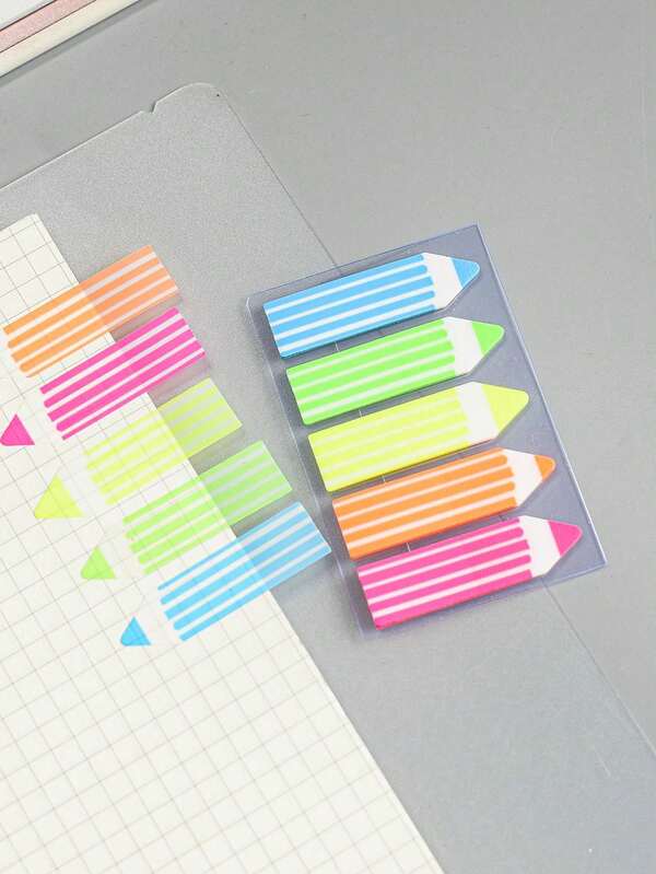 3pcs Colorful Pencil Shaped Memo Pads, Multifunctional Decorative Sticky Notes, Suitable For Reminders, Planning And Organization - Essential For School, Office And Home (100 Sheets/Book)