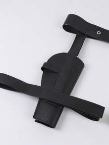 Medieval Viking Retro Faux Leather Belt With Dual Gun Holsters - A - View 8