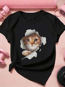 Women T-Shirts - Black - View 2